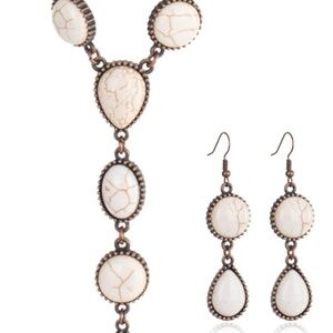 Rustic Couture's Western Necklace Earrings Jewelry Set for Women